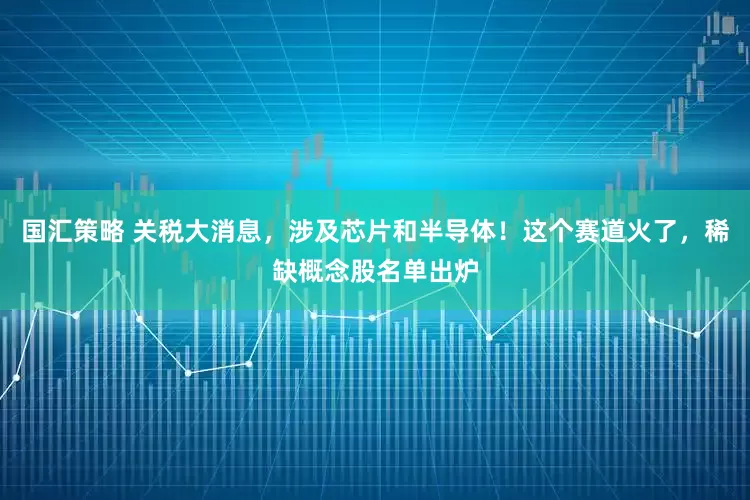 国汇策略 关税大消息，涉及芯片和半导体！这个赛道火了，稀缺概念股名单出炉
